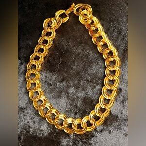 Napier runway 80s statement patent pendant Necklace